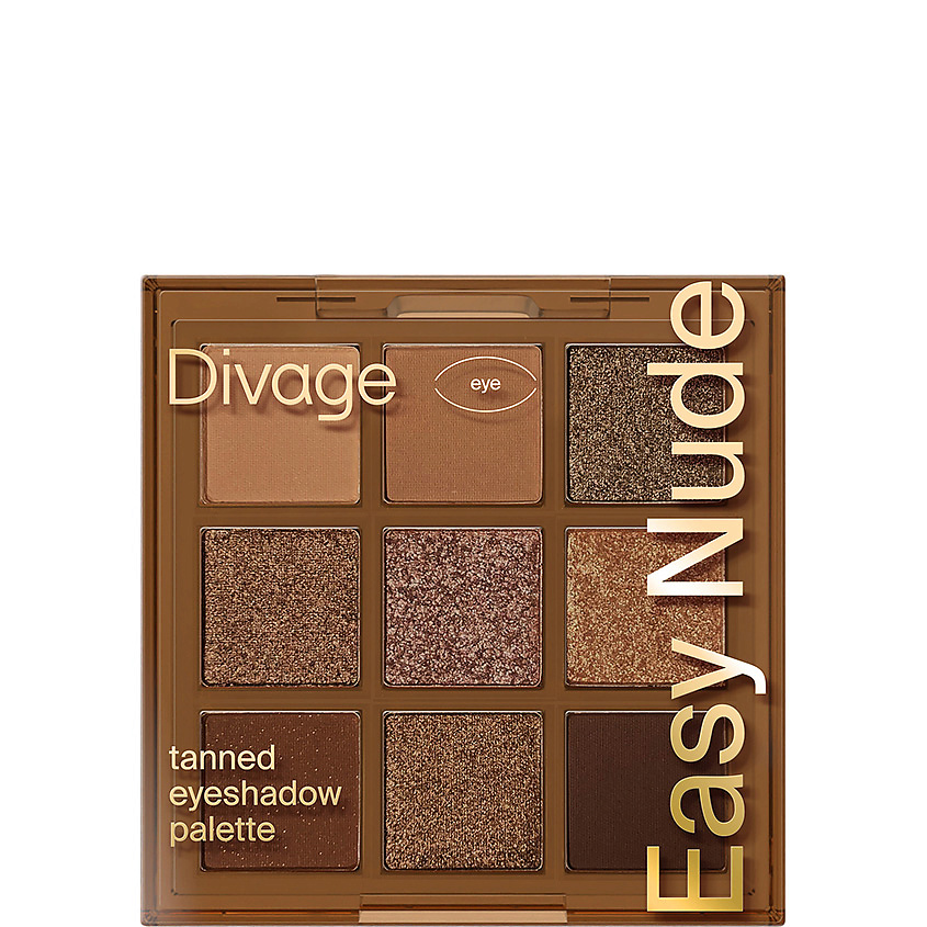 Изображение товара DIVAGE Палетка теней для век Easy Nude Tanned 9 г универсальные оттенки для макияжа глаз