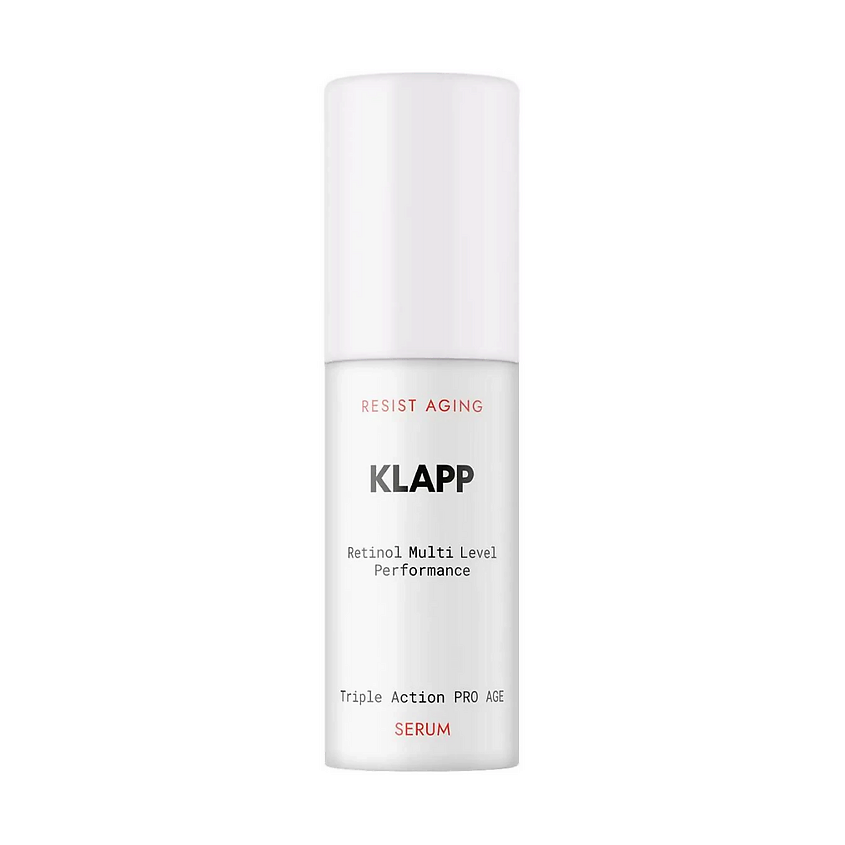 Изображение товара KLAPP COSMETICS Антивозрастная сыворотка с ретинолом Retinol Triple Action Pro Age, 30 мл Изображение товара KLAPP COSMETICS Антивозрастная сыворотка с ретинолом Retinol Triple Action Pro Age, 30 мл