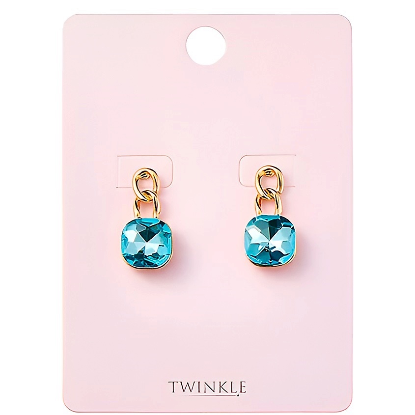 Изображение товара TWINKLE Серьги Baby Blue, нежные голубые украшения для повседневного стиля Изображение товара TWINKLE Серьги Baby Blue, нежные голубые украшения для повседневного стиля
