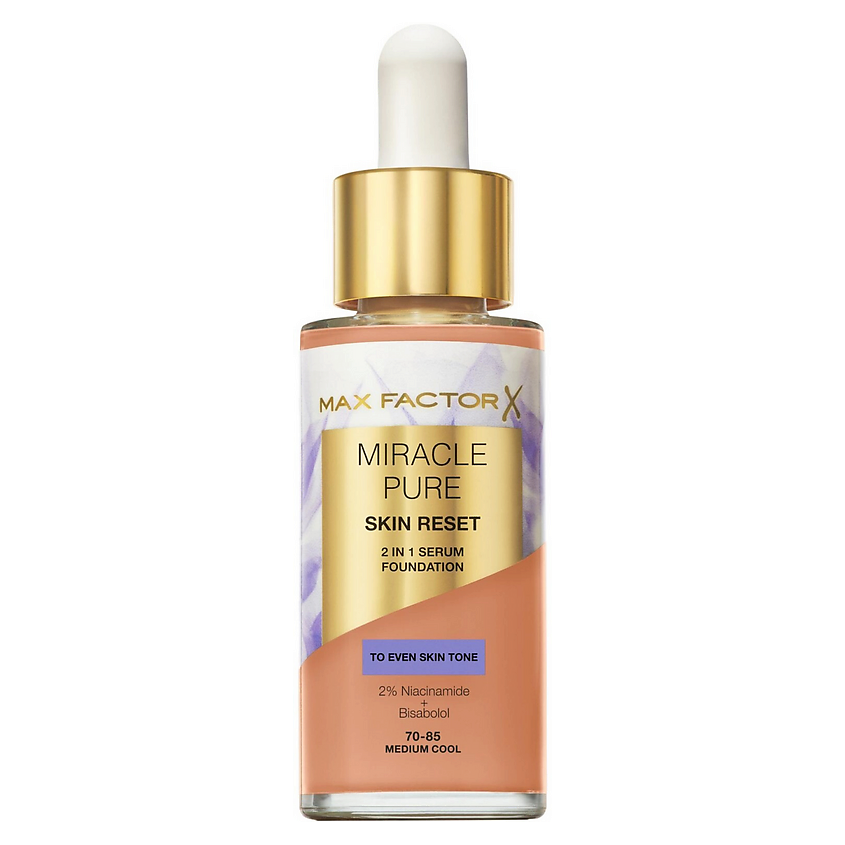 Изображение товара MAX FACTOR Тональный крем-сыворотка Miracle Pure Skin Reset 2in1, 85.5 Medium Cool