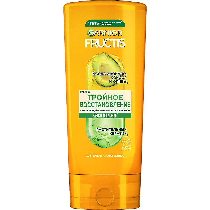 Изображение товара Fructis Укрепляющий бальзам-ополаскиватель Тройное Восстановление 200 мл Изображение товара Fructis Укрепляющий бальзам-ополаскиватель Тройное Восстановление 200 мл
