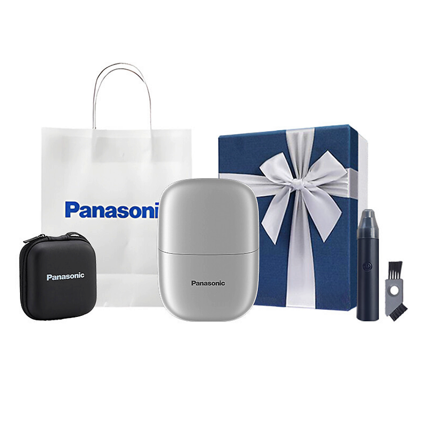 Изображение товара PANASONIC Электробритва мужская ES-CM20, цвет-серебристый + триммер + кейс