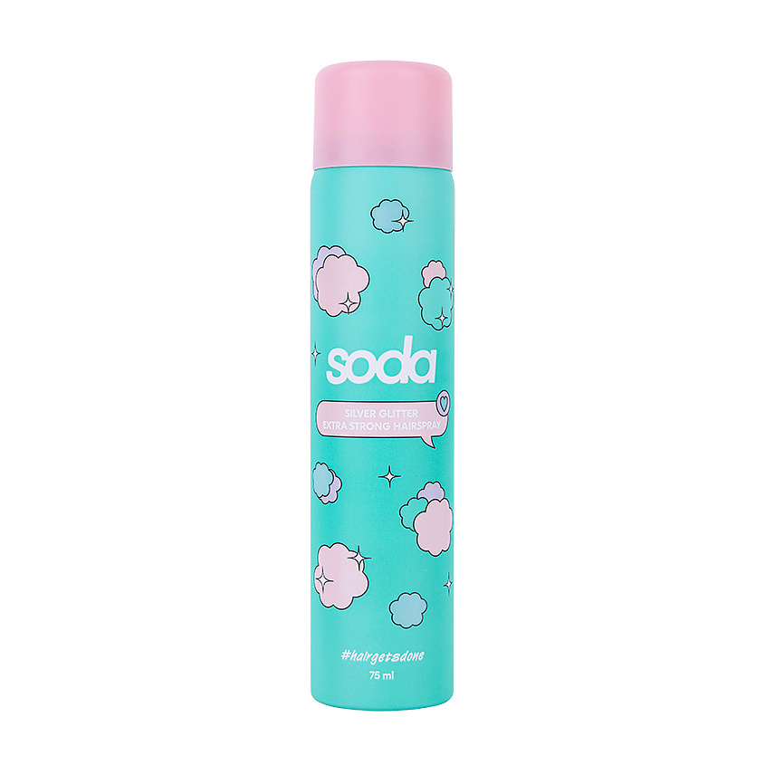 Изображение товара SODA Лак для волос с серебристыми блестками Silver Glitter Extra Strong 75 мл