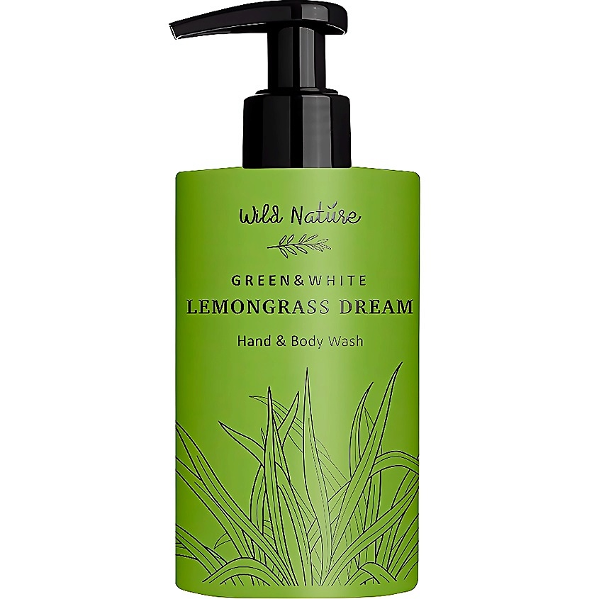 Изображение товара WILD NATURE Гель для мытья рук и тела Green & White Lemongrass Dream Hand & Body Wash, 290 мл