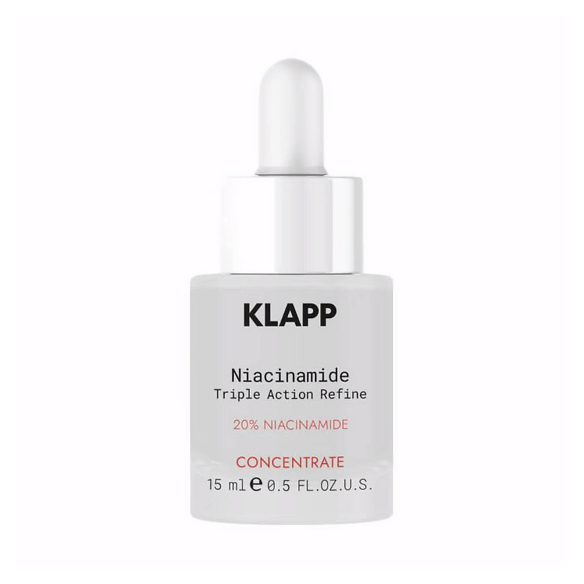 Изображение товара KLAPP COSMETICS Сыворотка концентрат с ниацинамидом 20 Niacinamide Triple Action, 15 мл Изображение товара KLAPP COSMETICS Сыворотка концентрат с ниацинамидом 20 Niacinamide Triple Action, 15 мл