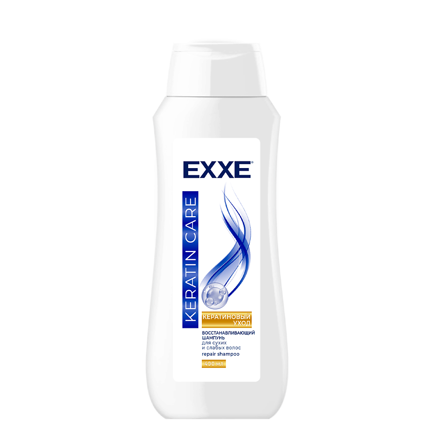 Изображение товара EXXE Шампунь для волос KERATIN CARE 400 мл кератиновый уход мягкое очищение и восстановление