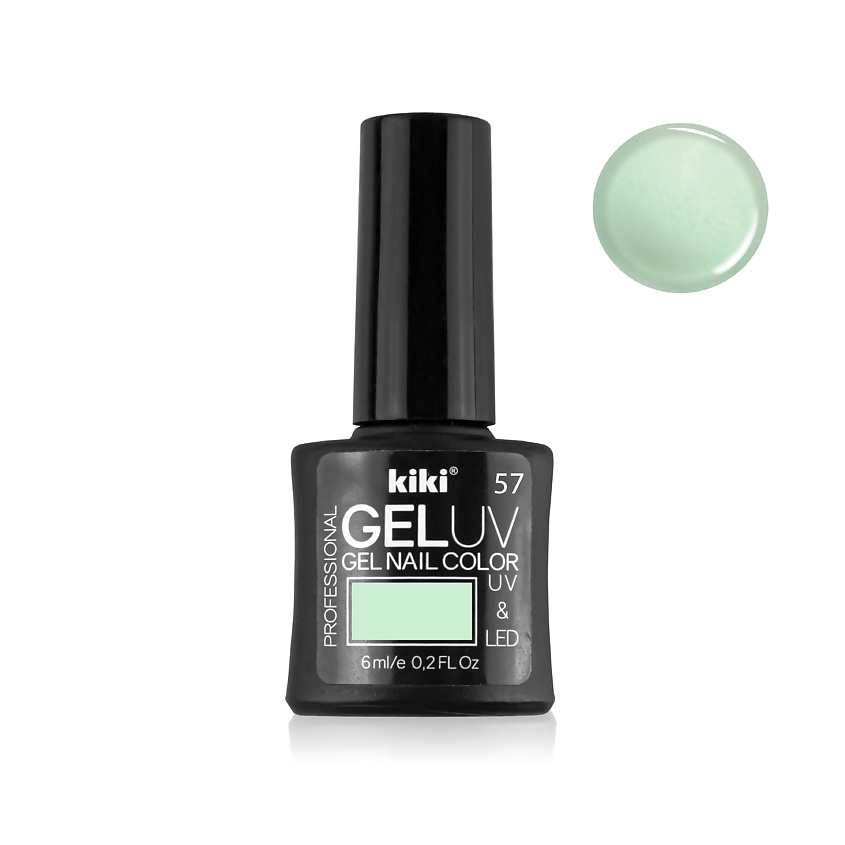 Изображение товара KIKI Гель-лак для ногтей Gel Uv&Led, 57 нежная мята
