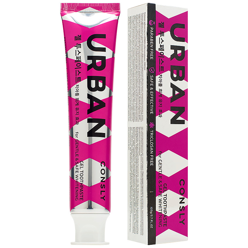 Изображение товара CONSLY Зубная паста гелевая отбеливающая Urban Gel Toothpaste 105 г