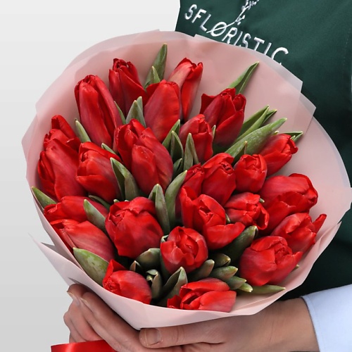 

STUDIO FLORISTIC Букет из красных Тюльпанов «Пламя весны», Букет из красных Тюльпанов «Пламя весны»