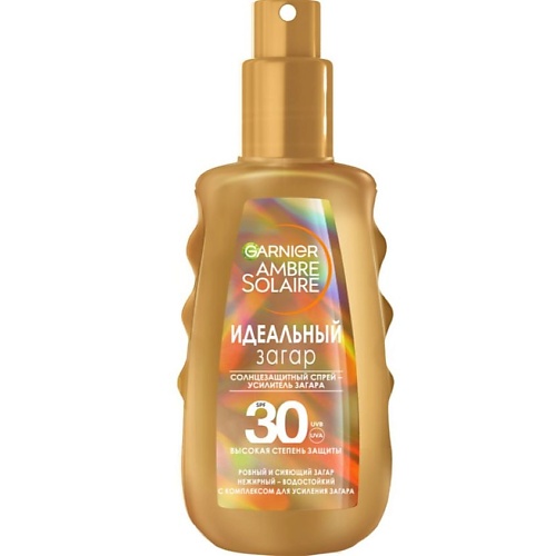 Солнцезащитный спрей для тела GARNIER Солнцезащитный спрей-проявитель загара для тела, водостойкий, для светлой, уже загорелой кожи Идеальный загар Ambre Solaire SPF 30