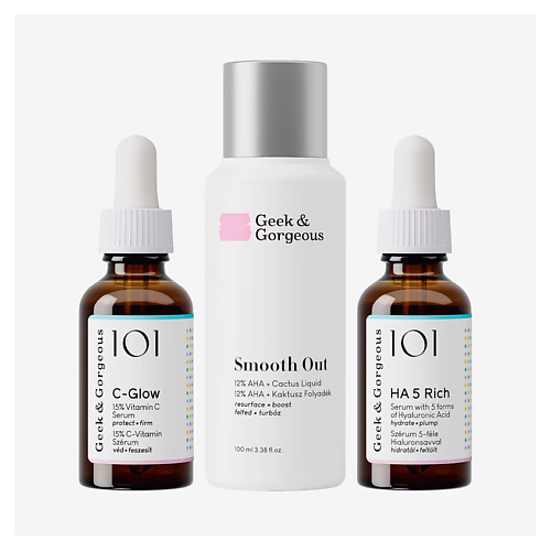 Набор средств для лица GEEK&GORGEOUS Набор для сияния кожи Let's Glow Kit