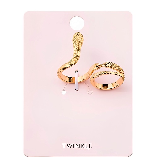 Кольцо TWINKLE Кольцо на 2 пальца Golden Snake