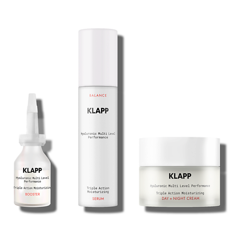 Набор средств для лица KLAPP COSMETICS Набор для увлажнения кожи Hyaluronic Triple Action Moisture Power Trio