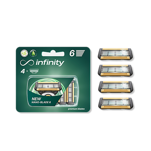 

INFINITY Кассеты для бритья мужские 4 шт совместимы с Gillette Fusion, Кассеты для бритья мужские 4 шт совместимы с Gillette Fusion