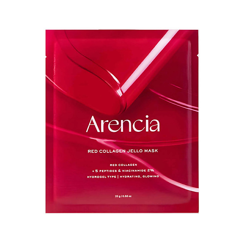 

ARENCIA Маска для лица RED COLLAGEN гидрогелевая с коллагеном, пептидами и ниацинамидом 25, Маска для лица RED COLLAGEN гидрогелевая с коллагеном, пептидами и ниацинамидом