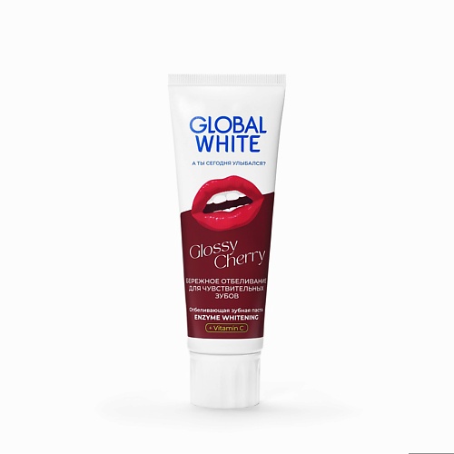 

GLOBAL WHITE Зубная паста отбеливающая Enzyme Glossy Cherry 100, Зубная паста отбеливающая Enzyme Glossy Cherry