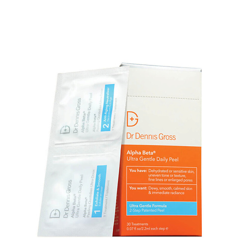 Салфетка для лица DR DENNIS GROSS Салфетки для лица Alpha Beta Ultra Gentle Daily Peel