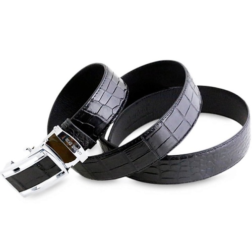 Ремень EXOTIC LEATHER GENUINE PREMIUM ACCESSORIES Крутой мужской ремень из гладкой кожи с живота крокодила