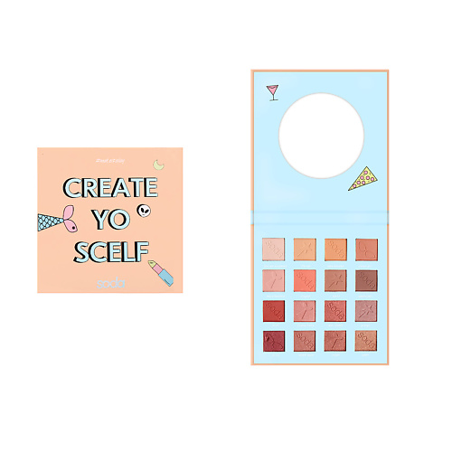 Тени для век SODA EYESHADOW PALETTE #makeitslay Тени для век CREATE YO'SCELF