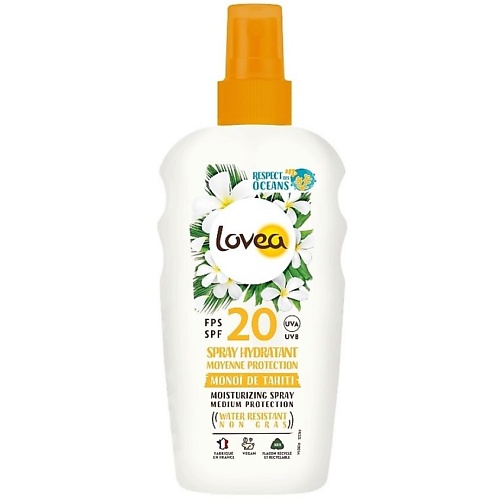 Солнцезащитный спрей для тела LOVEA Спрей для тела увлажняющий с SPF 20 Moisturizing Spray Medium Protection