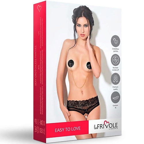 Высокие шортики с доступом и нежным кружевом Easy to love Black