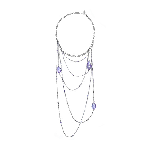 

LANZEROTTI Колье Lanzerotti, Iris, с аметистом и кристаллами, Колье Lanzerotti, Iris, с аметистом и кристаллами