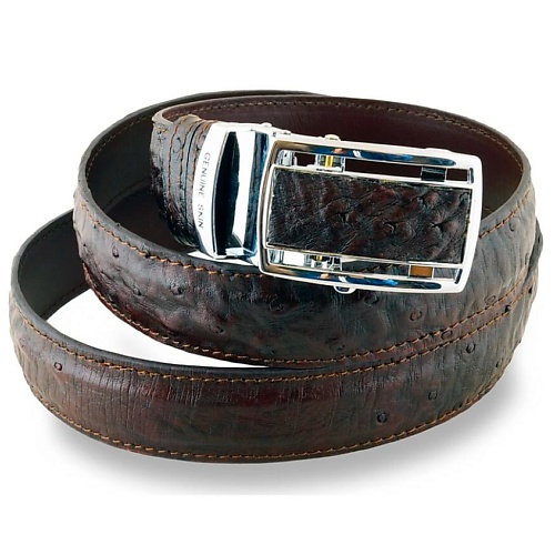 Ремень EXOTIC LEATHER GENUINE PREMIUM ACCESSORIES Стильный ремень из кожи страуса с автоматической пряжкой