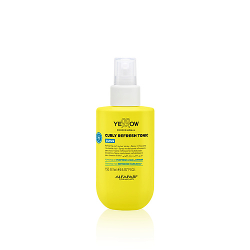 

YELLOW Освежающий тоник для реактивации локонов PROFFESIONAL CURLY REFRESH TONIС 150, Освежающий тоник для реактивации локонов PROFFESIONAL CURLY REFRESH TONIС