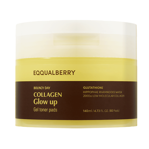 

EQQUALBERRY Гелевые тонер-пэды COLLAGEN GLOW UP GEL TONER PADS, Гелевые тонер-пэды COLLAGEN GLOW UP GEL TONER PADS