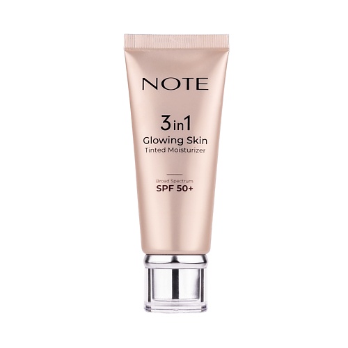 Тональное средство NOTE COSMETIQUE Увлажняющий тонирующий крем с эффектом сияния 3 в 1 GLOWING SKIN TINTED MOISTURIZER