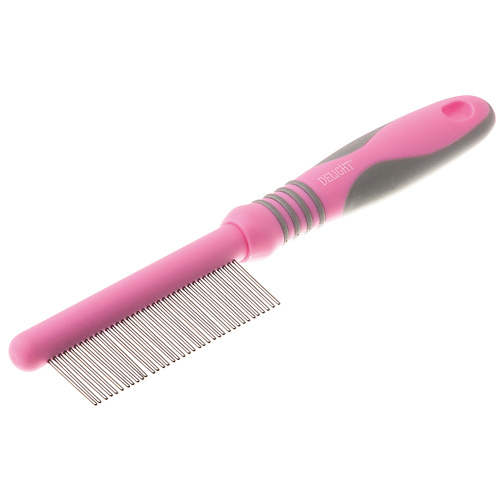 Щетка DELIGHT PET Расчёска серия ROSE c вращающимися длинными частыми зубьями