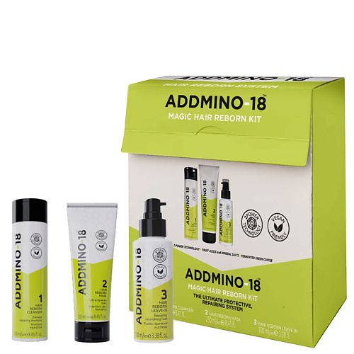 Набор для ухода за волосами ADDMINO-18 Набор Шампунь + Маска для волос + Флюид MAGIC HAIR REBORN KIT