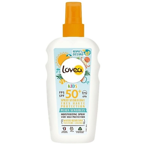 Солнцезащитный спрей для тела LOVEA Спрей для тела увлажняющий детский с SPF 50+ Moisturizing Spray Very High Protection Kids