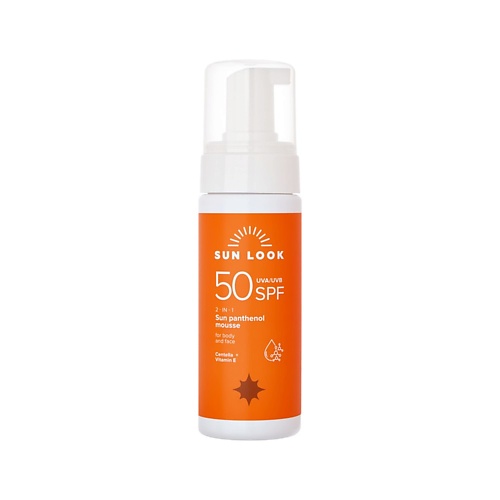 Солнцезащитный мусс для тела SUN LOOK Мусс для тела солнцезащитный с пантенолом SPF-50