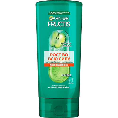 Бальзам для волос FRUCTIS Укрепляющий бальзам-ополаскиватель, Рост во всю Силу, для ослабленных волос, склонных к выпадению