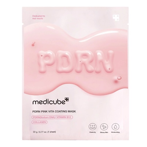 

MEDICUBE Увлажняющая тканевая маска с ПДРН для сияния кожи 22, Увлажняющая тканевая маска с ПДРН для сияния кожи