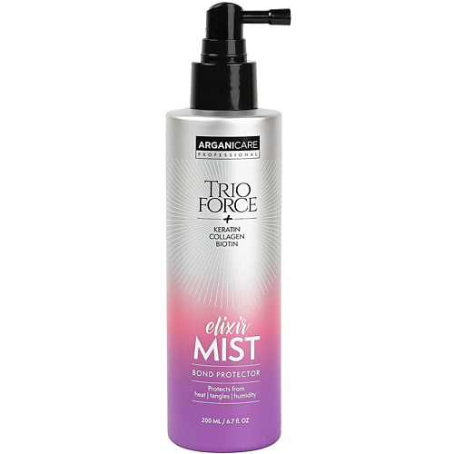 

ARGANICARE Дымка-эликсир для волос защитная тройного действия Trio Force Elixir Mist 200, Дымка-эликсир для волос защитная тройного действия Trio Force Elixir Mist