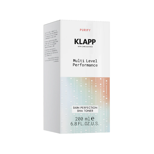 Тоник для лица KLAPP COSMETICS Очищающий BHA-тонер для проблемной кожи Multi Level Performance