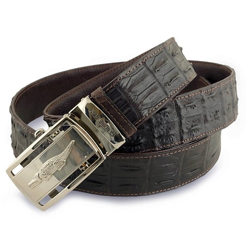 Ремень EXOTIC LEATHER GENUINE PREMIUM ACCESSORIES Модный ремень с 2-мя роговыми рядами на коже крокодила