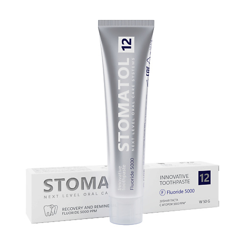 

STOMATOL Зубная паста Fluoride 5000 ppm с повышенным содержанием фтора 50, Зубная паста Fluoride 5000 ppm с повышенным содержанием фтора