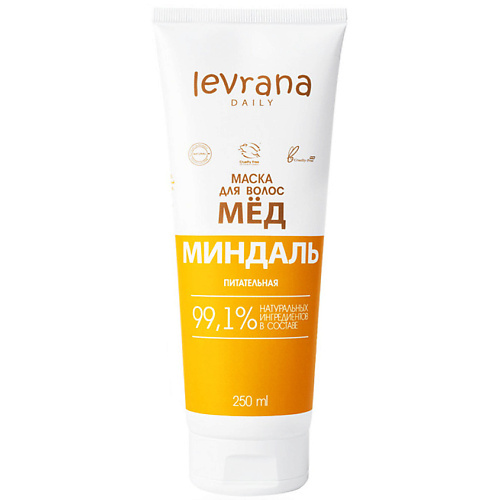 Маска для волос LEVRANA Маска для волос питательная Мед Миндаль DAILY