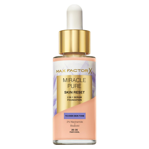 Тональное средство MAX FACTOR Тональный крем-сыворотка Miracle Pure Skin Reset 2in1