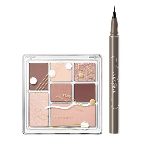 Набор средств для глаз JUDYDOLL Набор: Палетка Play Color ALL-IN-ONE Palette + Подводка для глаз Blooming Liquid Eyeliner