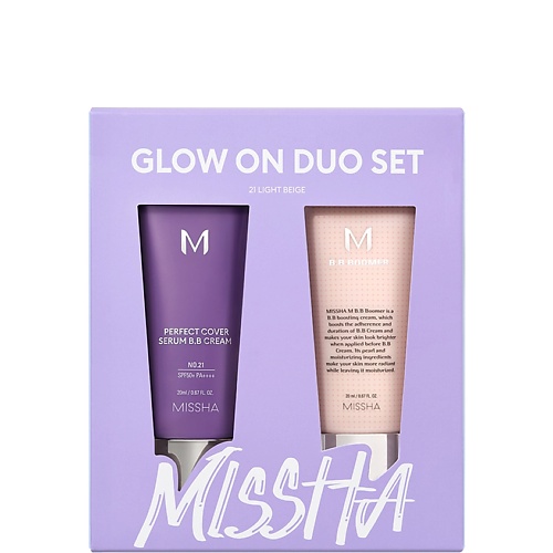 Набор средств для лица MISSHA Набор Glow (bb-крем № 21 + праймер)