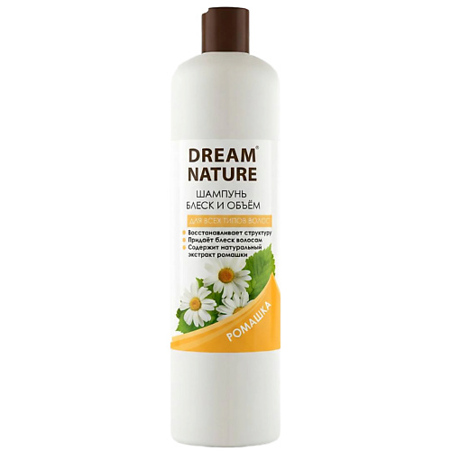 Шампунь для волос DREAM NATURE Шампунь блеск и объем для всех типов волос Ромашка