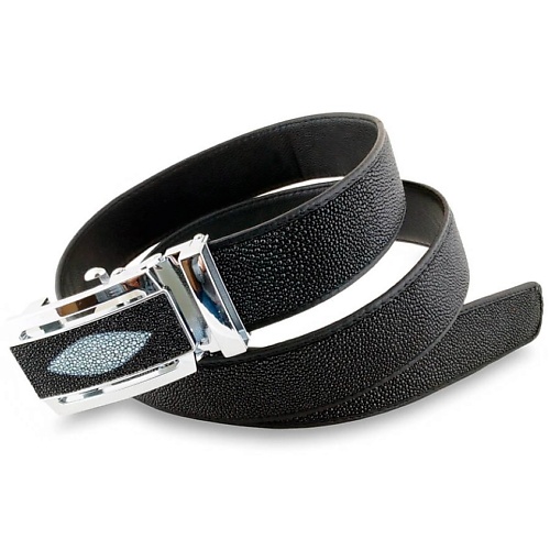 Ремень EXOTIC LEATHER GENUINE PREMIUM ACCESSORIES Модный ремень из кожи морского ската с пряжкой автомат