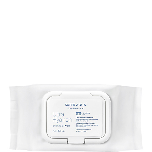 Салфетки для снятия макияжа MISSHA Салфетки Super Aqua Ultra Hyalron для умывания и снятия макияжа