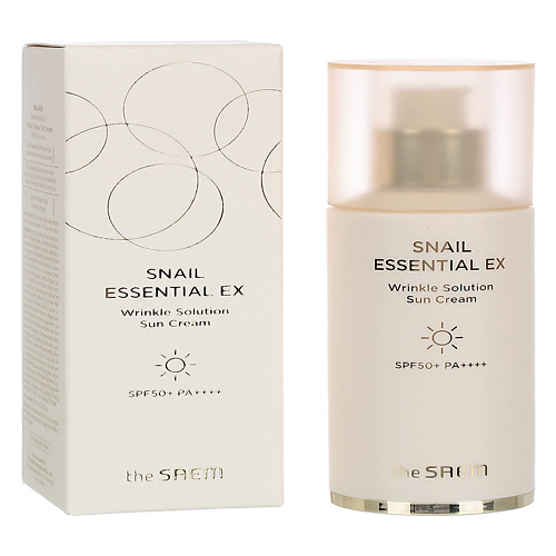 

THE SAEM Крем солнцезащитный для лица и тела Snail Essential EX Wrinkle Solution Sun Cream 40, Крем солнцезащитный для лица и тела Snail Essential EX Wrinkle Solution Sun Cream