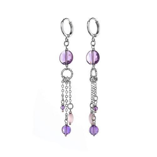

LANZEROTTI Серьги Lanzerotti, Iris, с аметистом и кошачьим глазом, Серьги Lanzerotti, Iris, с аметистом и кошачьим глазом
