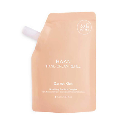 Крем для рук HAAN Крем для рук с пребиотиками Морковный кекс в рефилле Pouch Hand Cream Carrot Kick